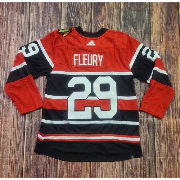 adidas Chicago Blackhawks Hockey Jersey Mens XL 54 Retro Marc Andre Fleury #29 - Picture 1 of 16